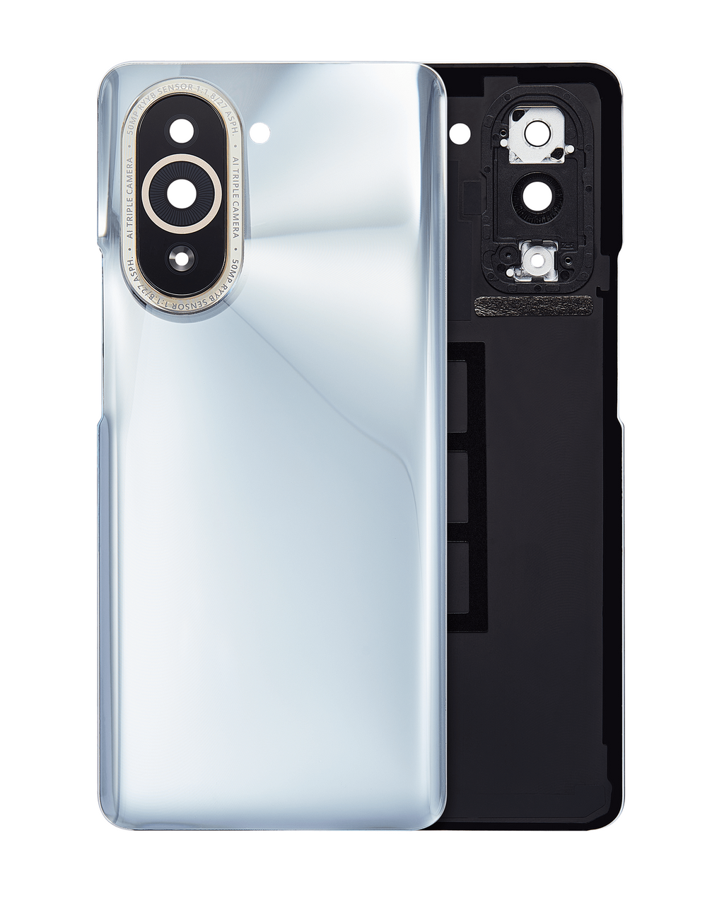 Glass Back Cover with Camera Lens for Huawei Nova 10 Pro (Silver)