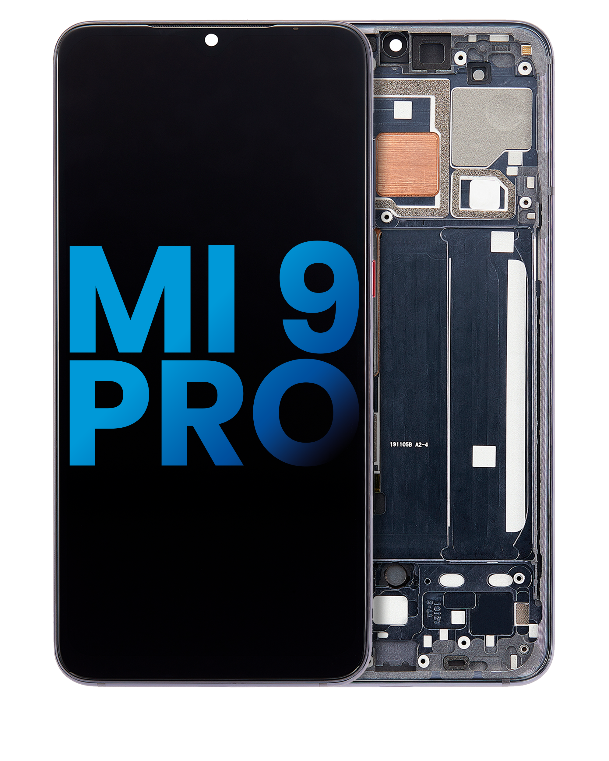 LCD Display with Frame for Xiaomi Mi 9 Pro (Aftermarket: Incell) (Titanium Black)