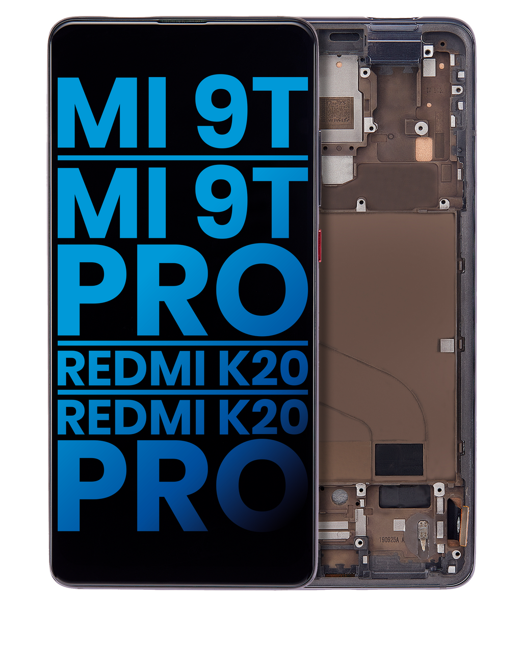 LCD mit Rahmen Xiaomi Mi 9T/9T Pro/K20/K20 Pro Aftermarket Incell Carbon