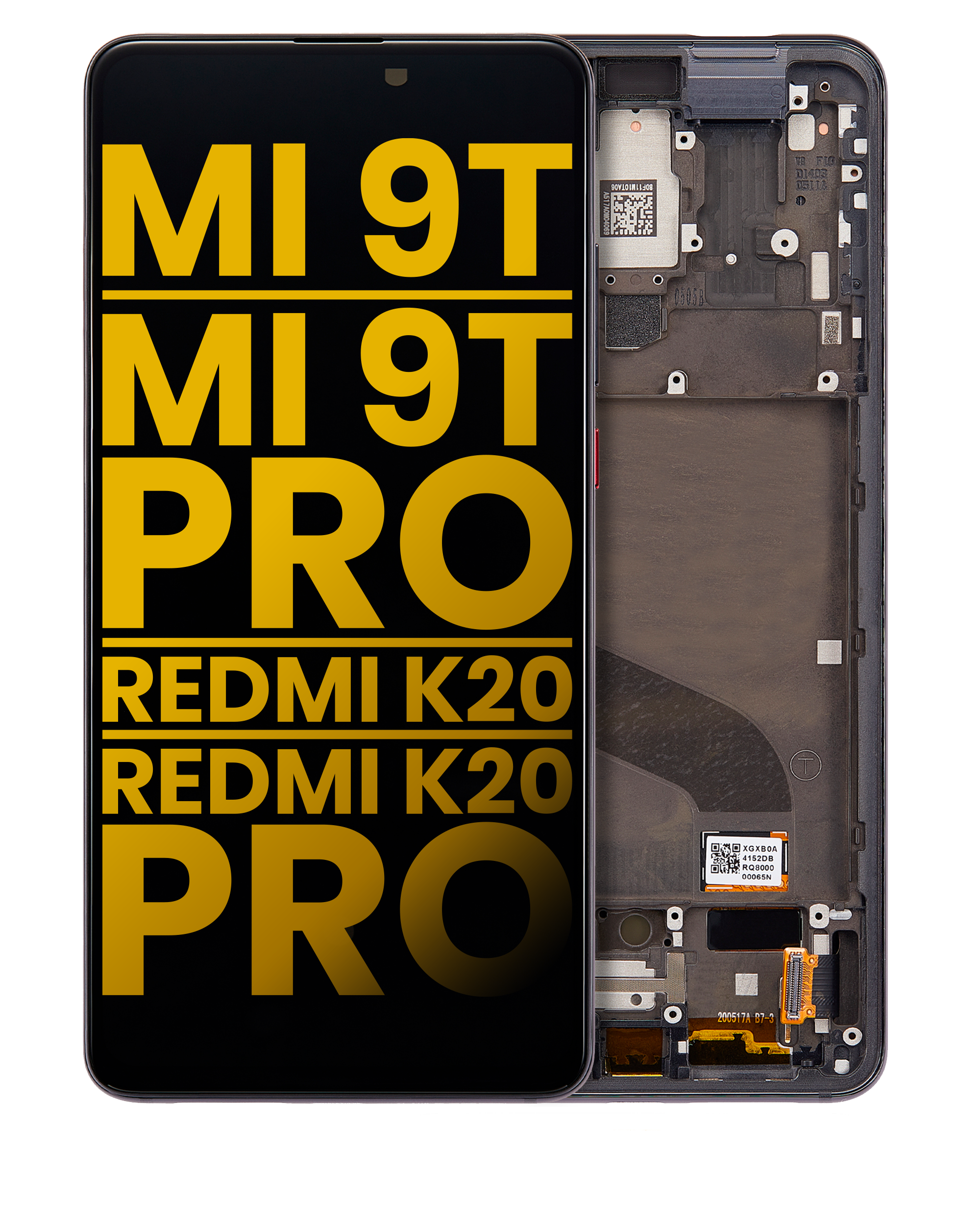 OLED Display with Frame for Xiaomi Mi 9T / 9T Pro / K20 / K20 Pro (Refurbished) (Carbon Black)