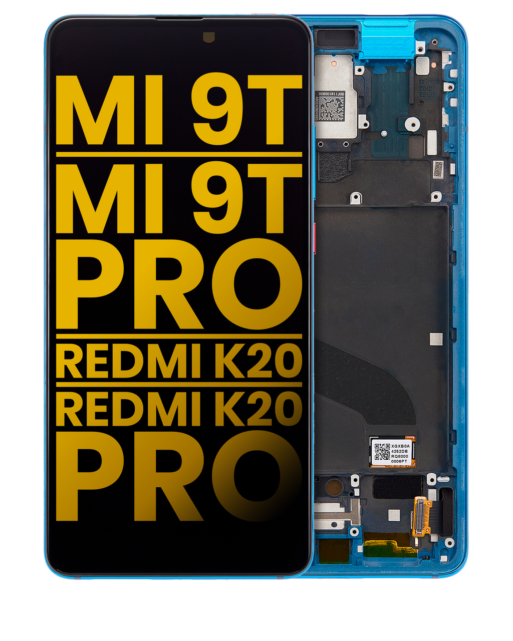 OLED-Display mit Rahmen für Xiaomi Mi 9T/K20 Serie (Generalüberholt) Blau