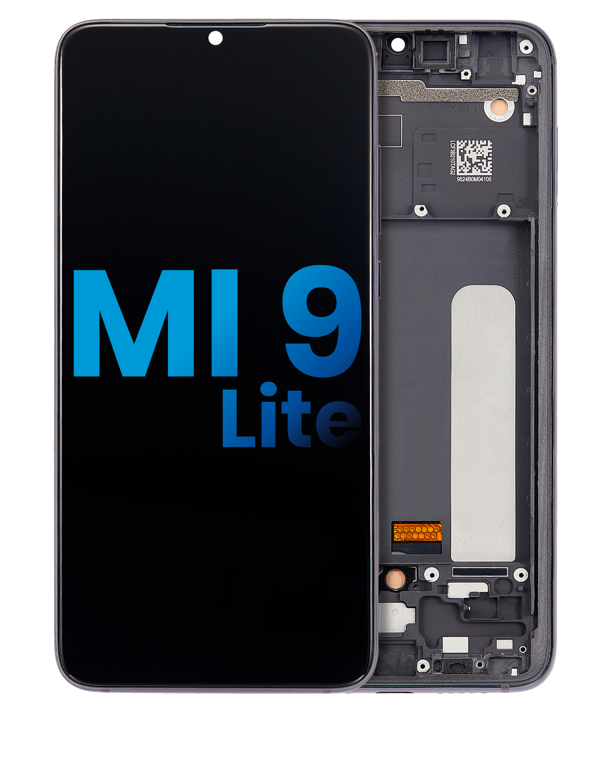 LCD-Display mit Rahmen für Xiaomi Mi 9 Lite (Aftermarket: Incell) (Onyx Gray)