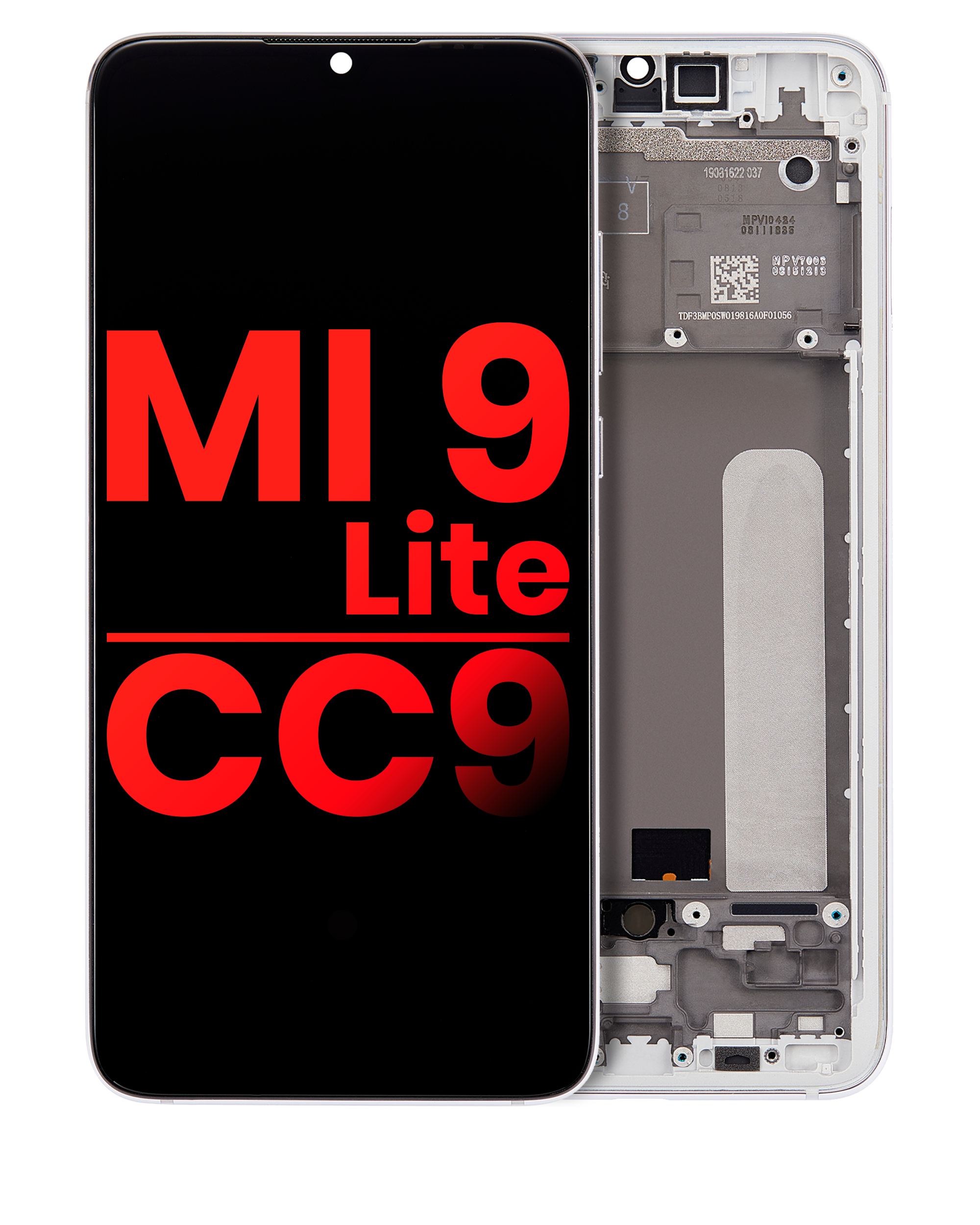 OLED Display with Frame for Xiaomi Mi 9 Lite / CC9 (Aftermarket Plus) (Pearl White)