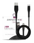 USB Type C auf USB Type A Kabel (1 m) (AmpSentrix Alpha) (Schwarz)