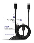 USB Type C zu USB Type C Kabel (1 m / 3 ft) (AmpSentrix Infinity) (Schwarz)