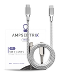 USB Type-C zu USB Type-C Kabel (1.8 m / 6 ft) (Ampsentrix Infinity) (Silber)