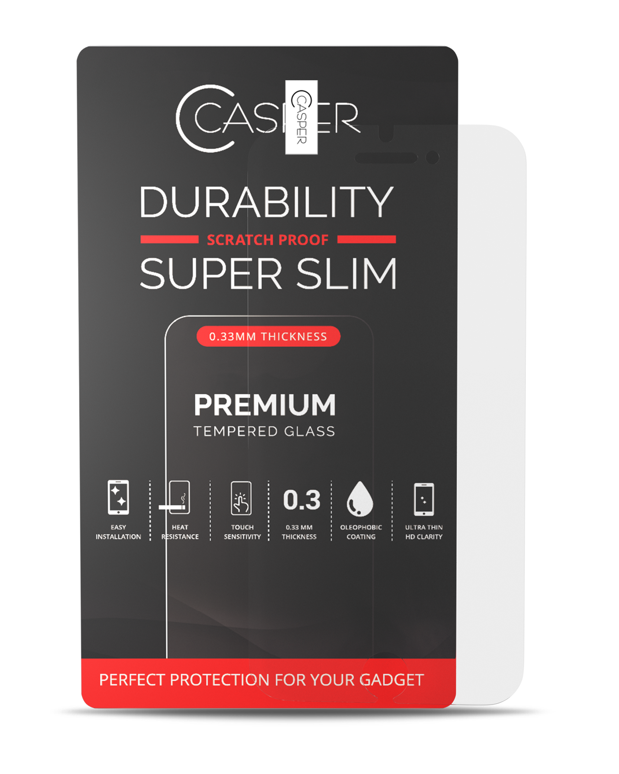 Casper Gehärtetes Glas für iPhone 6 Plus / 6S Plus (Einzelpackung) (Klar)