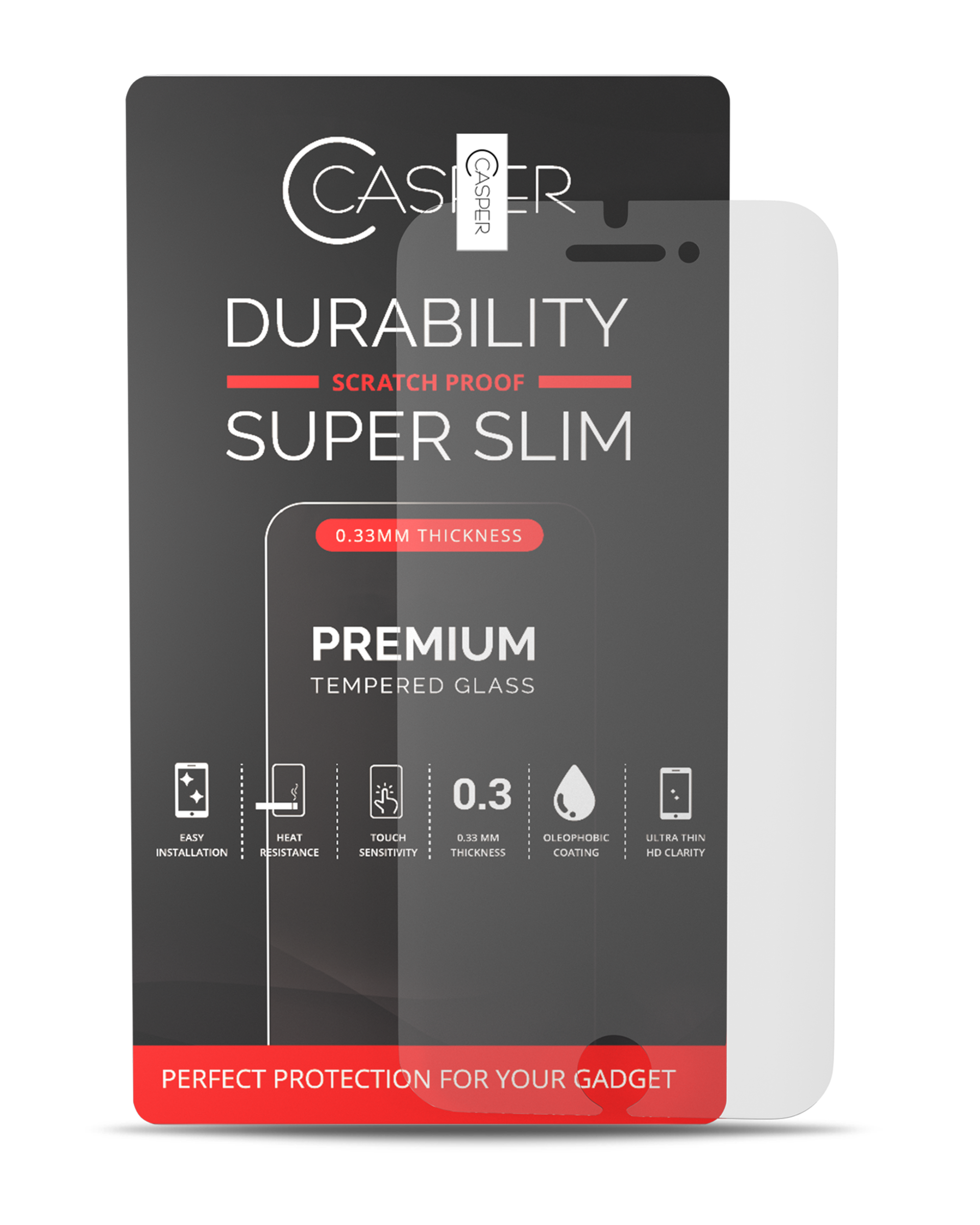 Casper Temperglas für iPhone 6 Plus / 6S Plus (Retail Pack) (Matte)