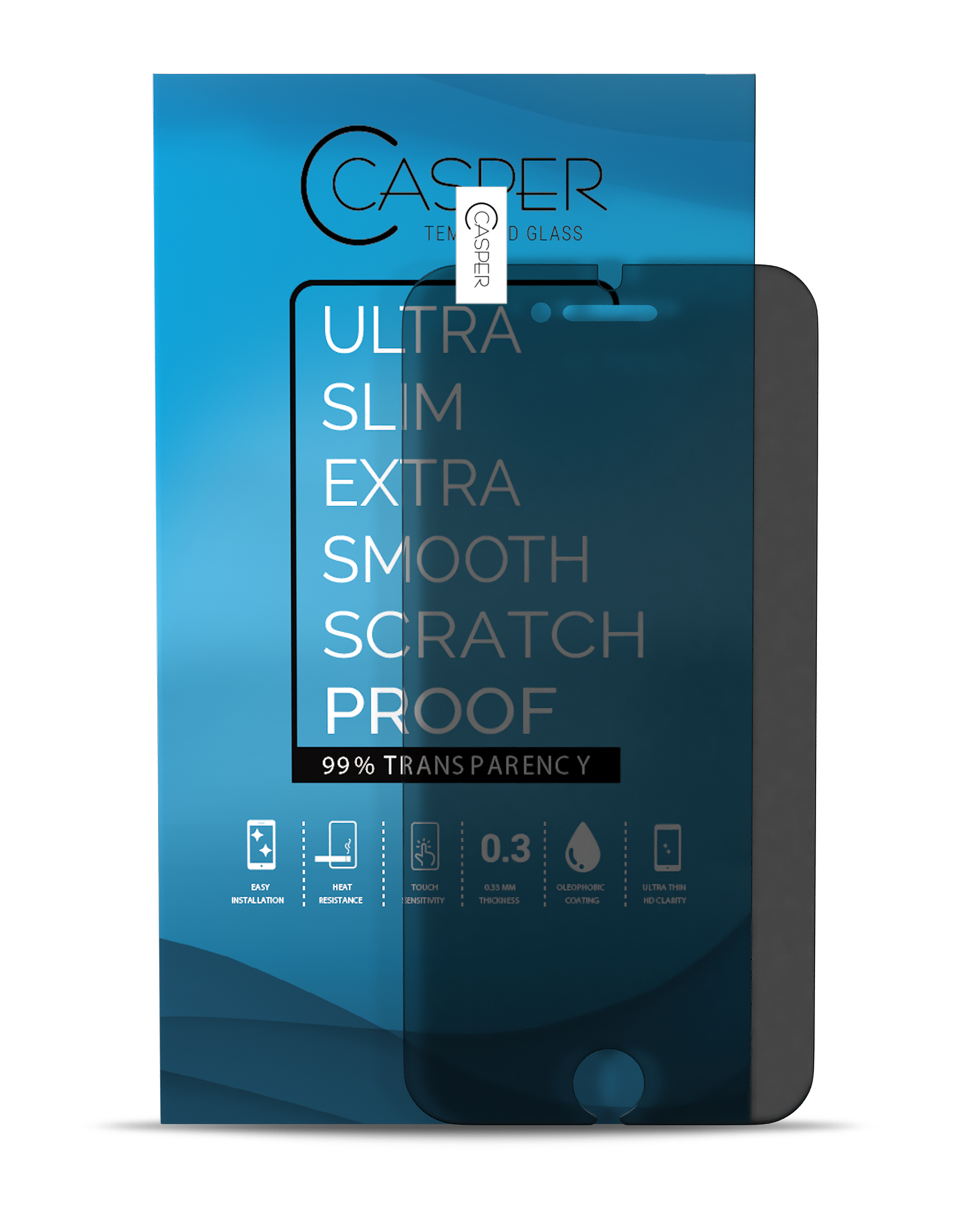 Casper Gehärtetes Glas für iPhone 6 Plus / 6S Plus (10er-Pack) (Privacy)