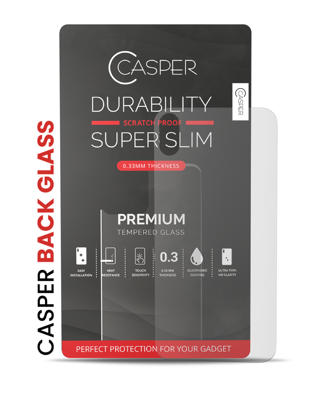 Casper Tempered Back Cover for iPhone XS Max (Retail Pack) (Matte)