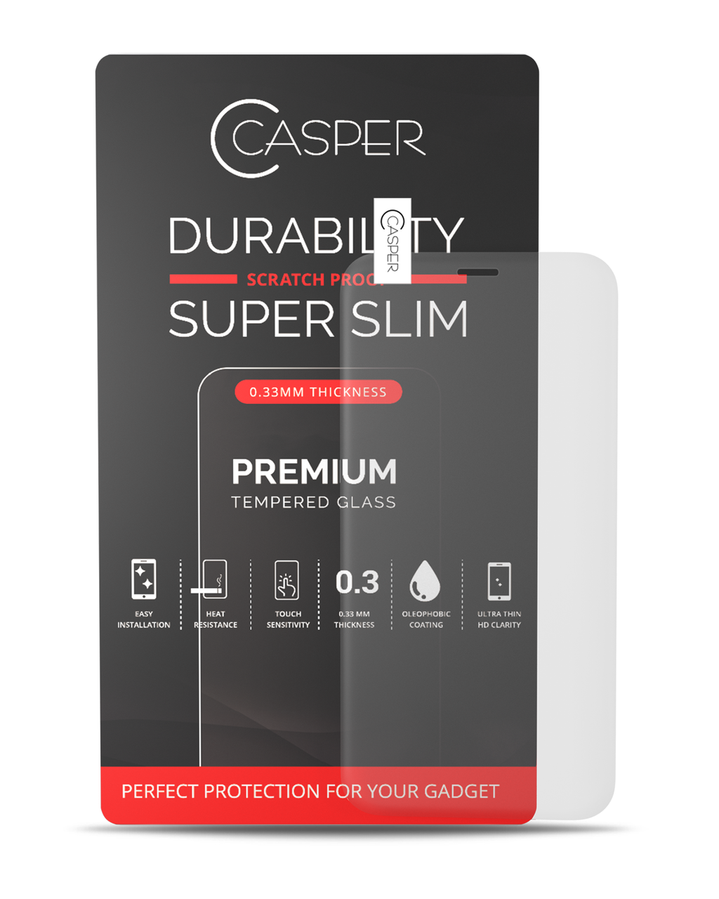 Casper Gehärtetes Glas für iPhone 12 Mini (Retail Pack) (Matt)
