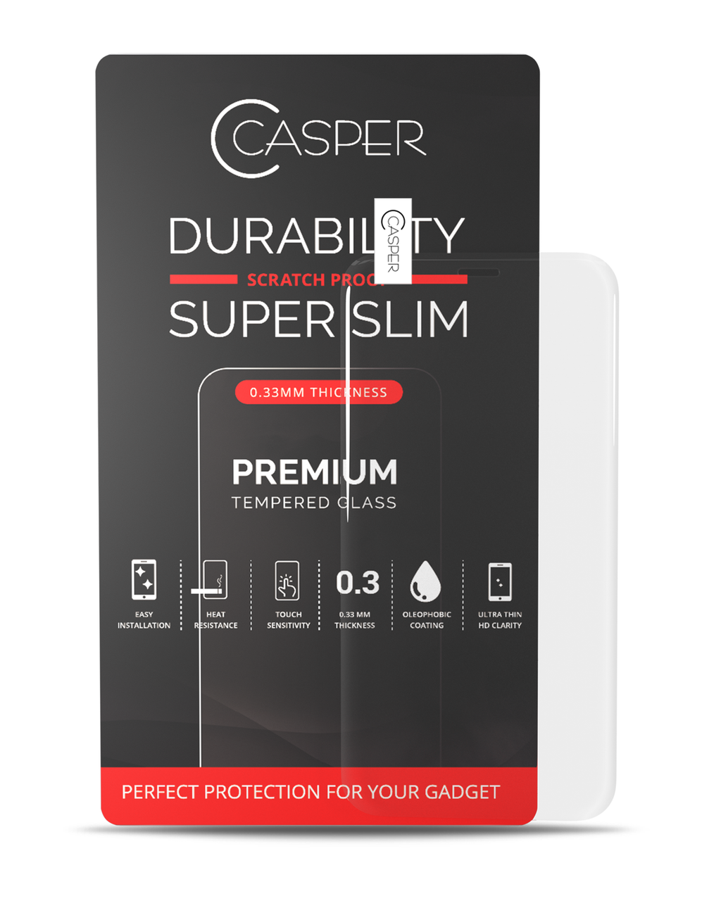 Casper gehärtetes Glas für iPhone 12 Mini (Retail Pack) (Clear)