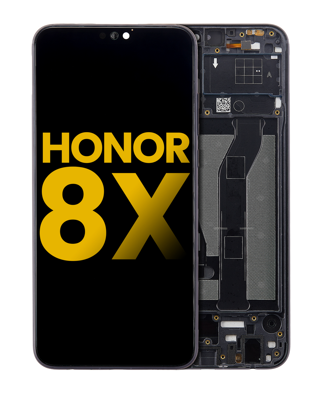 LCD-Display mit Rahmen für Huawei Honor 8X (Refurbished) (Schwarz)