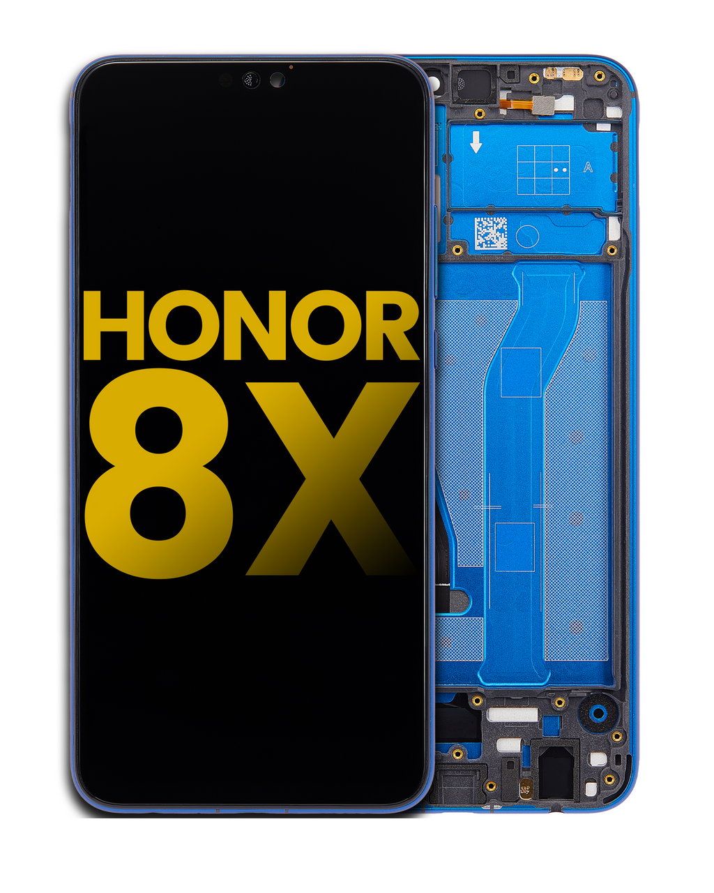 LCD-Display mit Rahmen für Huawei Honor 8X (Generalüberholt) (Blau)