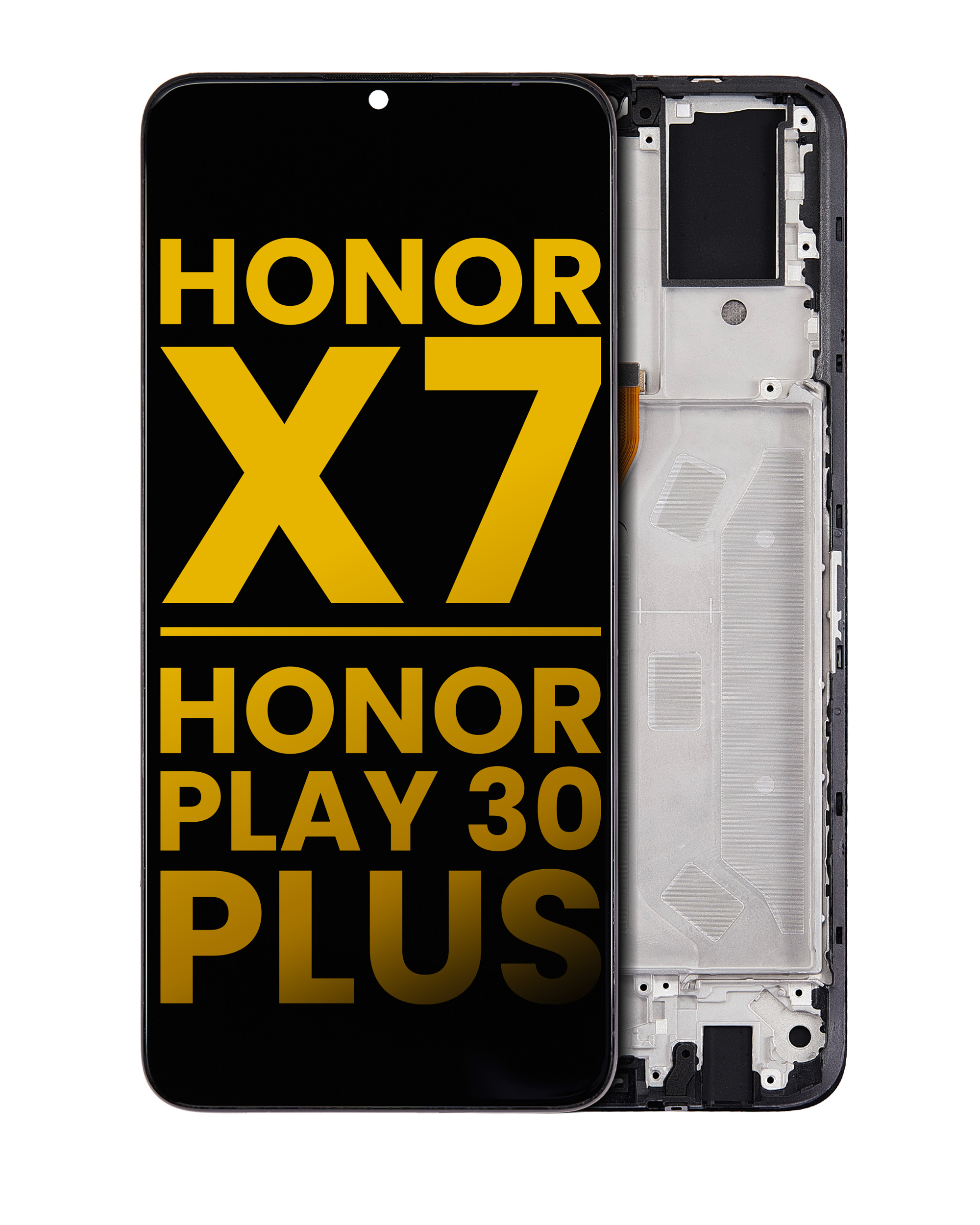LCD-Display mit Rahmen für Honor X7 / Play 30 Plus (Refurbished)