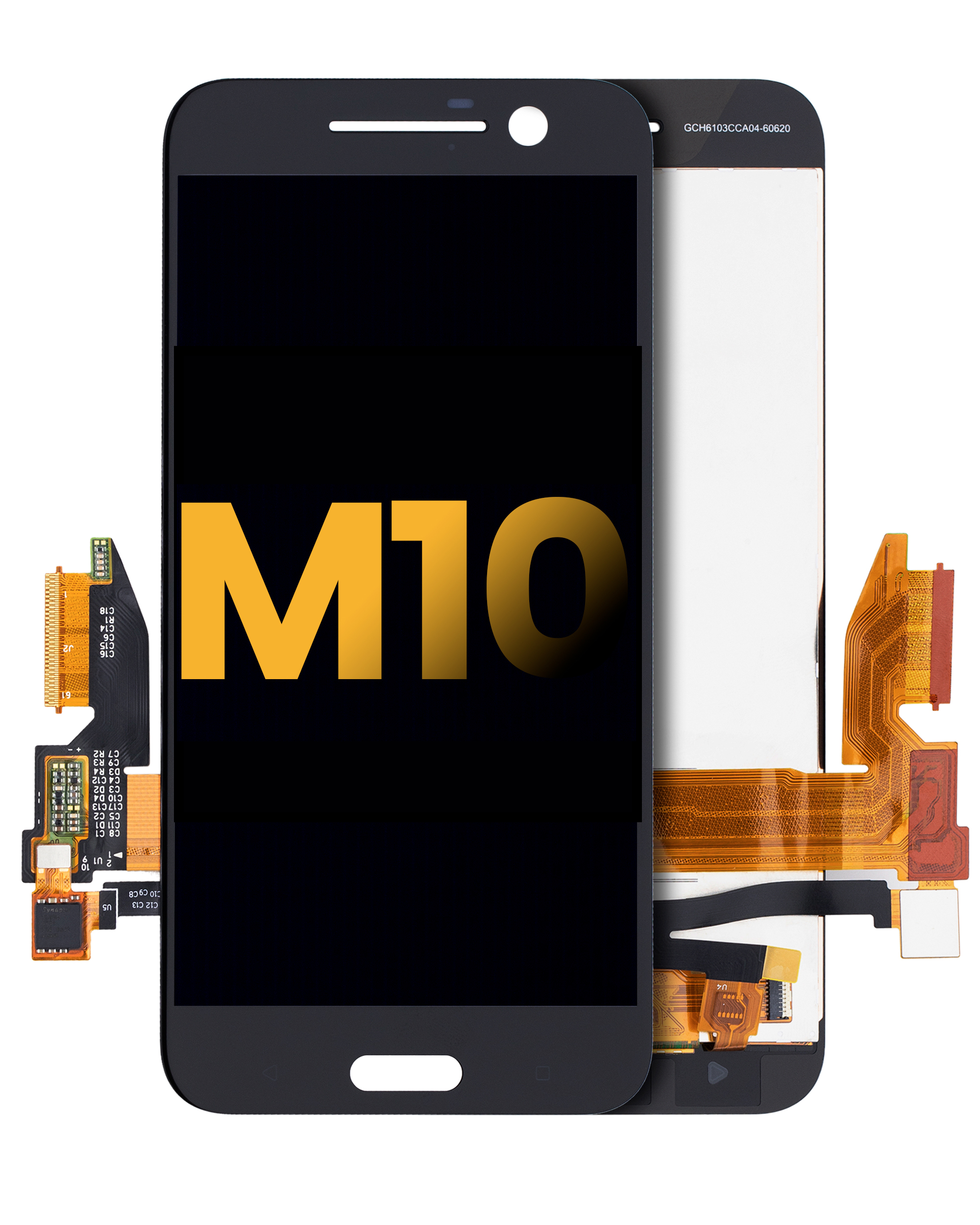 LCD-Display ohne Rahmen für HTC M10 (Refurbished, Black)