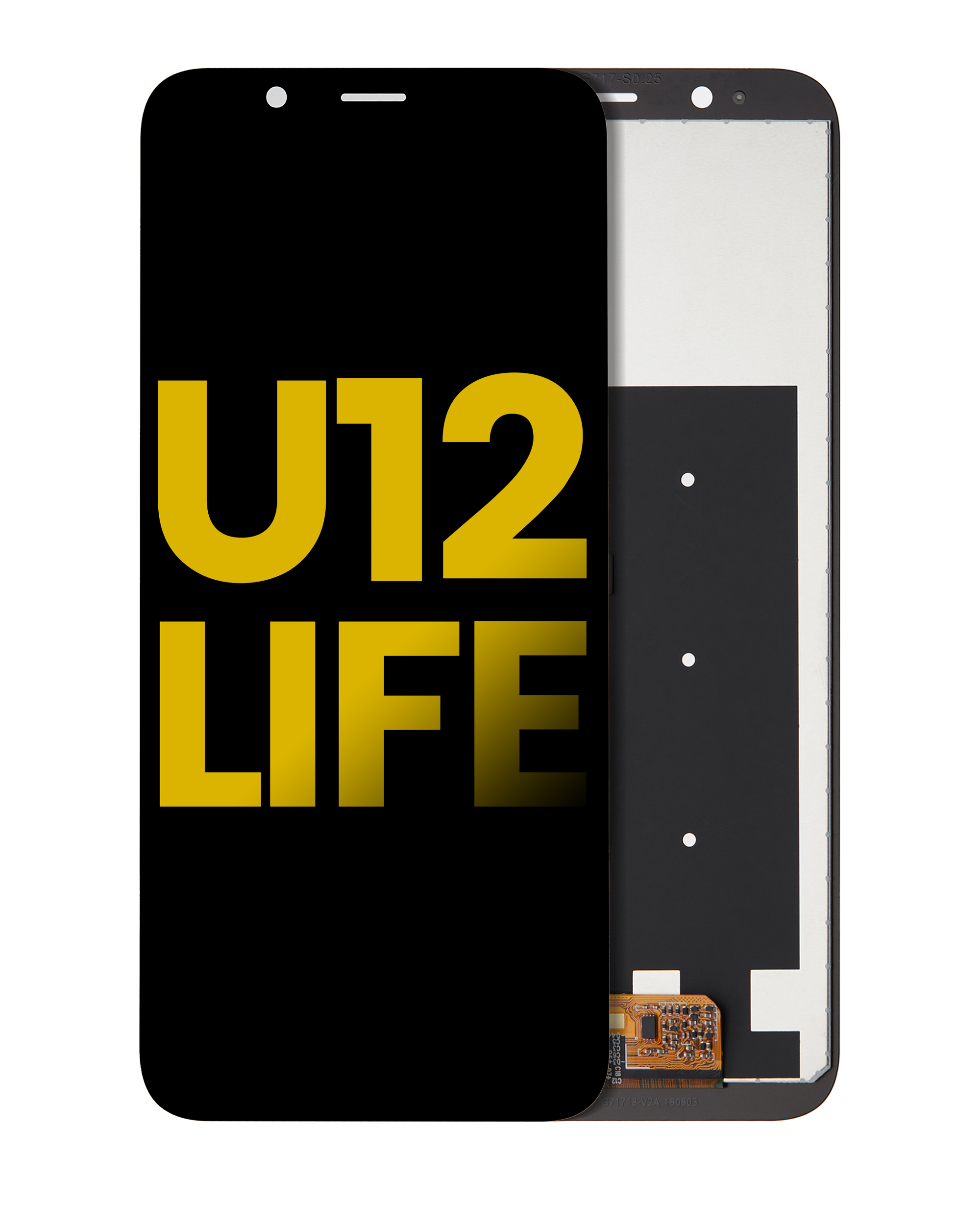 LCD Display with Frame for HTC U12 Life (Refurbished) (Black)