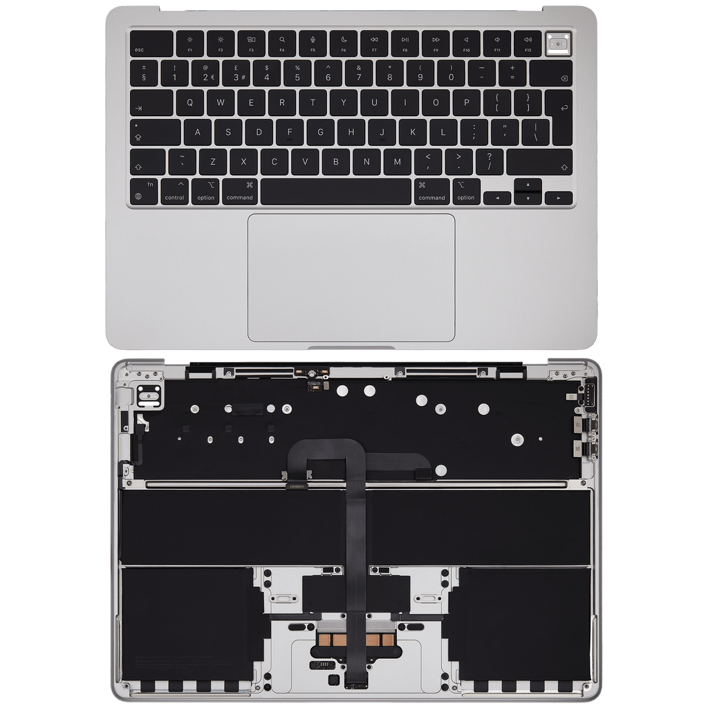 Top Case m. Akku & Tastatur f. MacBook Air 13" A2681 UK Silber