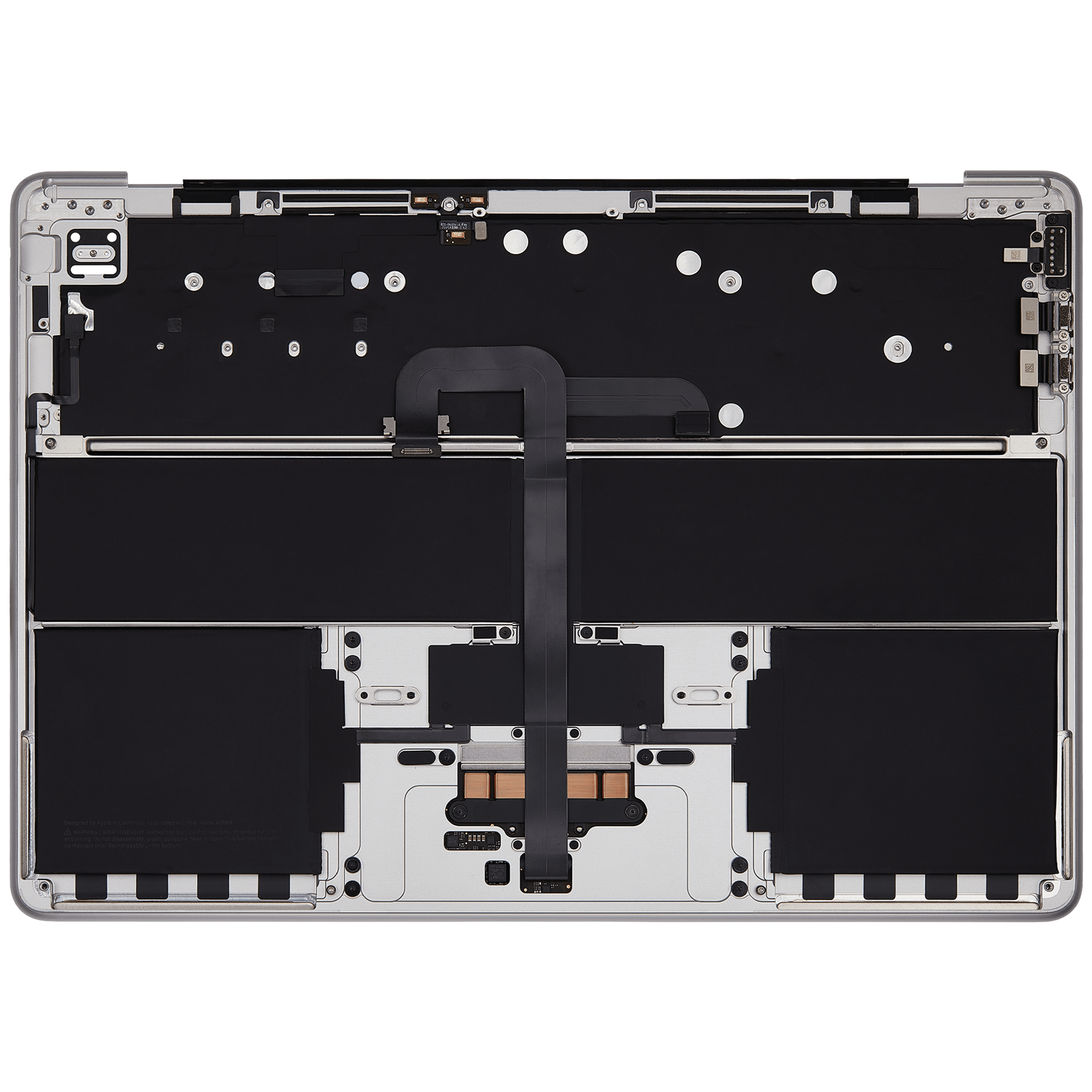 Top Case m. Akku & Tastatur f. MacBook Air 13" A2681 UK Silber