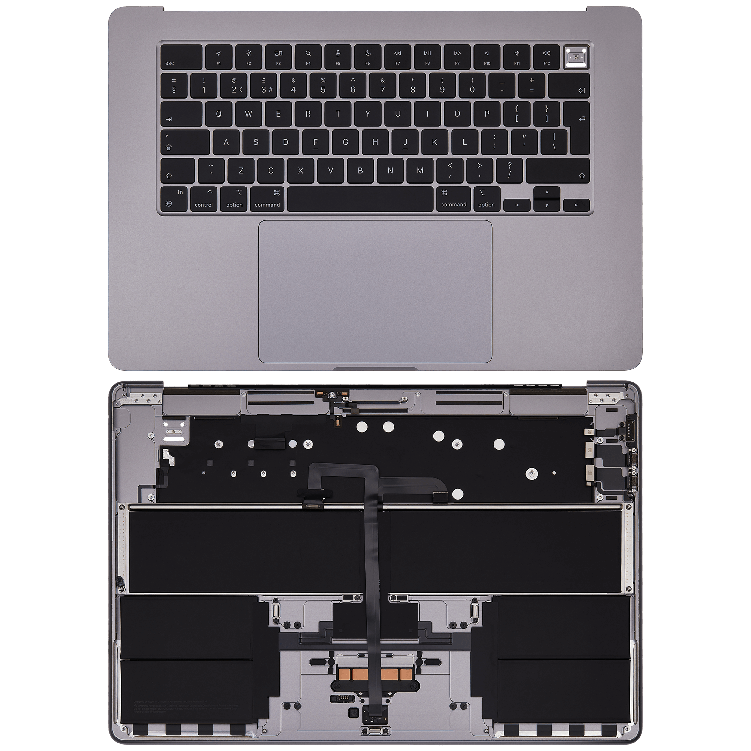 Top Case with Battery and Keyboard for MacBook Air 15" (A2941 / Mid 2023) (UK Keyboard) (Space Gray)
