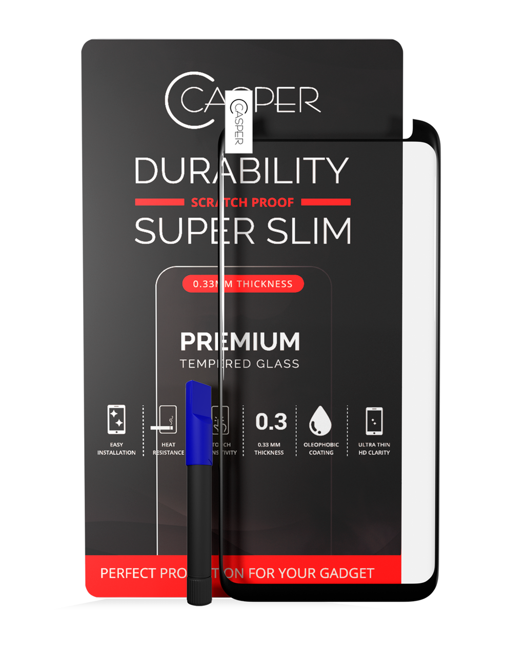 Casper UV Tempered Glass with Adhesive for Samsung Galaxy Note 8 (Case Friendly) (Retail Pack)
