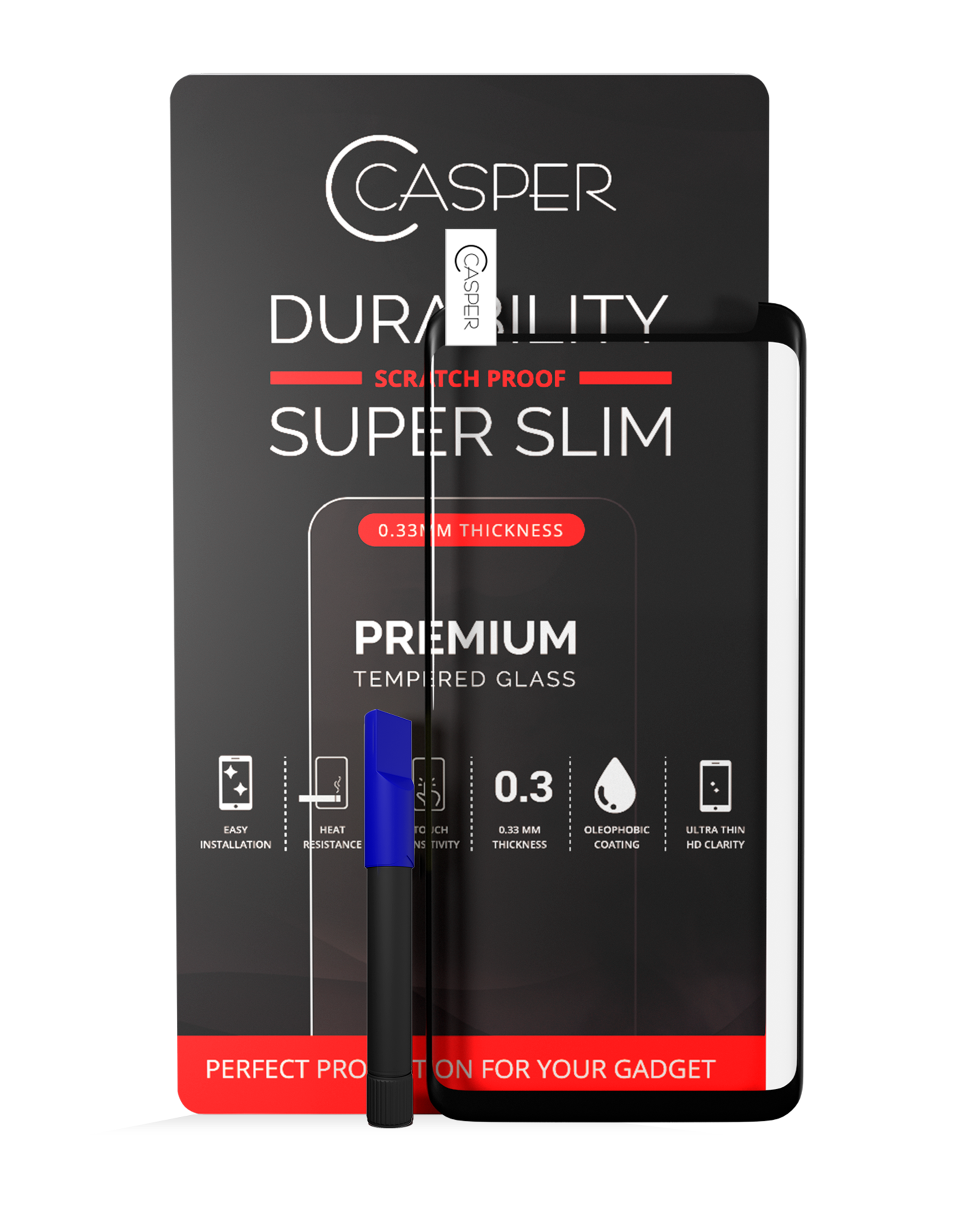 Casper UV Gehärtetes Glas für Samsung Galaxy S9 - Case Friendly (Einzelverpackun