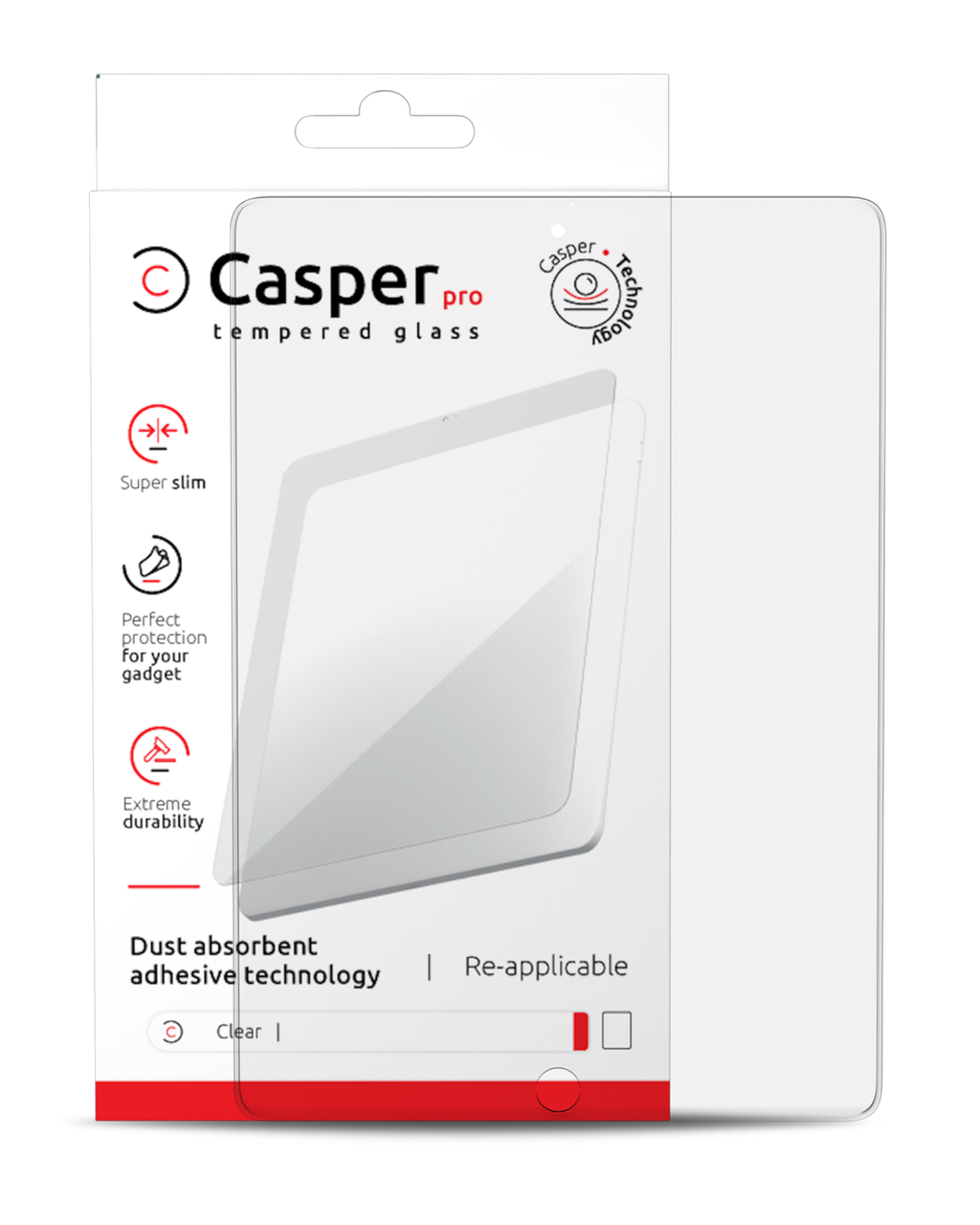 Casper Pro Temperglas für iPad Mini 4 / Mini 5 (Einzelpackung) (Klar)