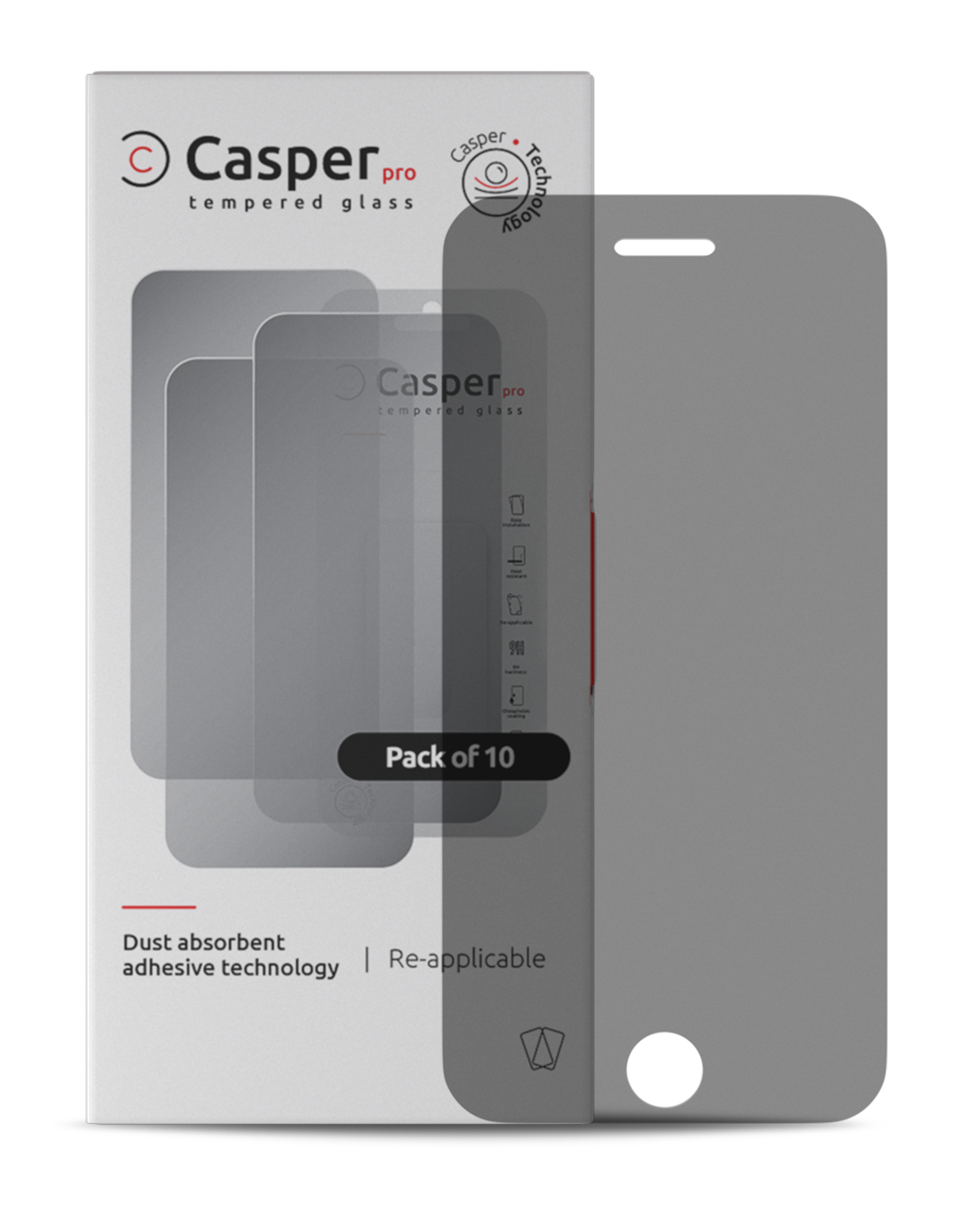 Casper Pro Privacy Panzerglas für iPhone 6-8/SE