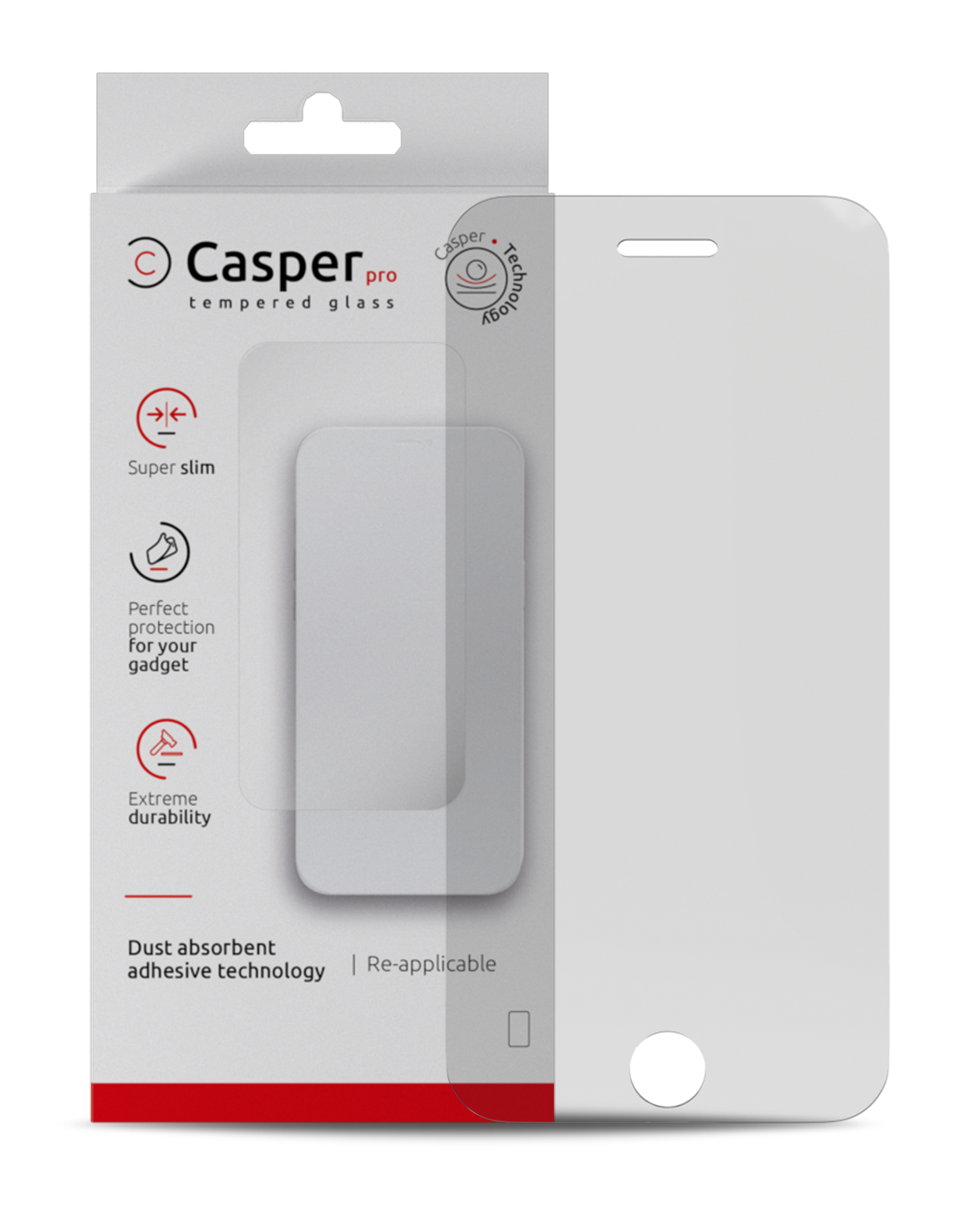 Casper Pro Panzerglas für iPhone 6/6S/7/8 Plus klar