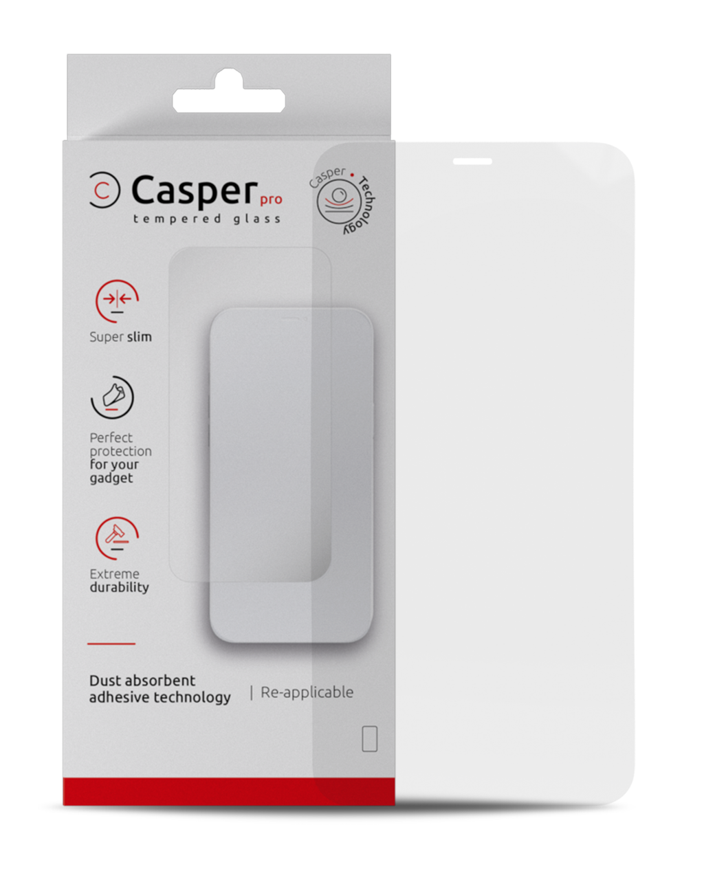 Casper Pro Panzerhartglas für iPhone X / XS / 11 Pro (Retail Pack) (Clear)