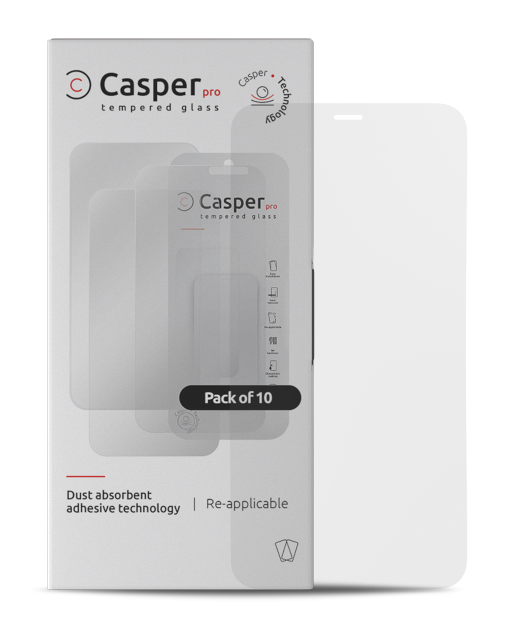 Casper Pro Tempered Glass for iPhone 12 Mini (10-Pack) (Matte)