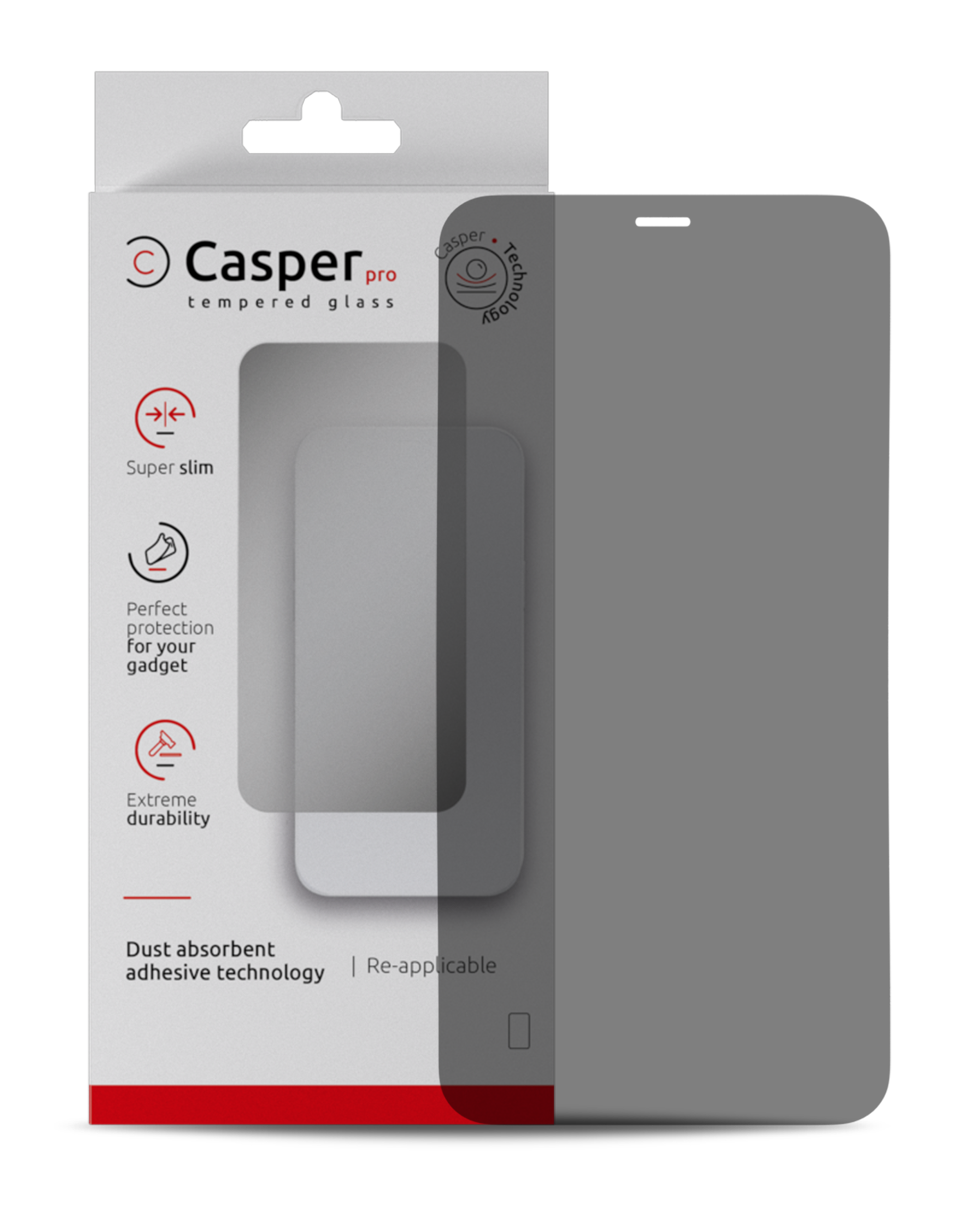 Casper Pro Tempered Glass für iPhone 12 Pro Max (Retail Pack) (Privacy)