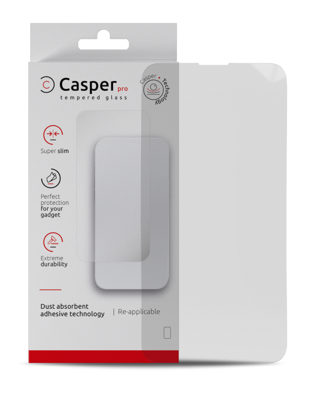 Casper Pro Temperiertes Glas für iPhone 13 Mini (Retail Pack) (Clear)