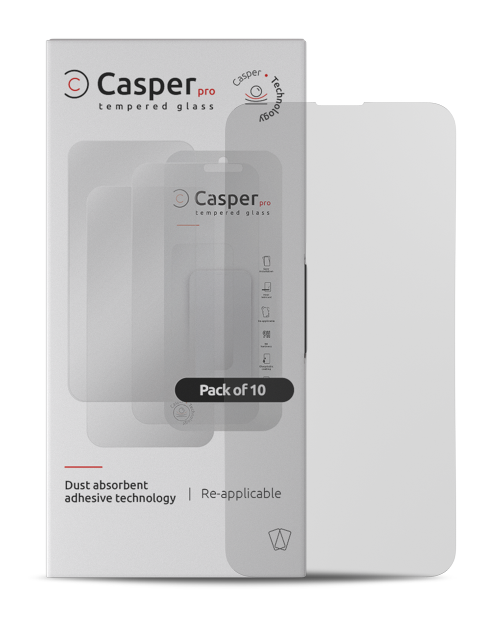 Casper Pro Tempered Glass for iPhone 13 Mini (10-pack) matte