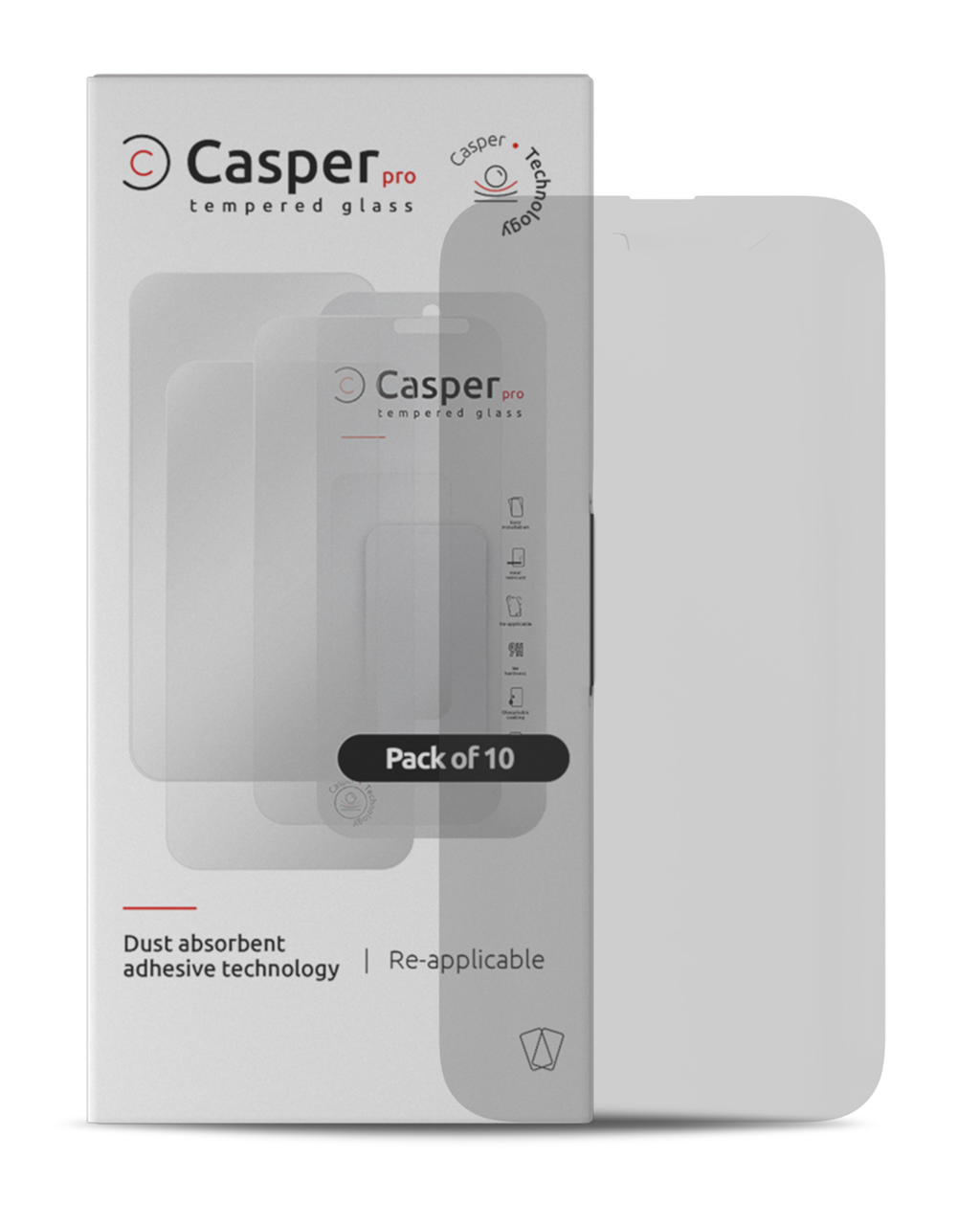 Casper Pro Tempered Glass for iPhone 14 Pro Max (10-Pack) (Matte)