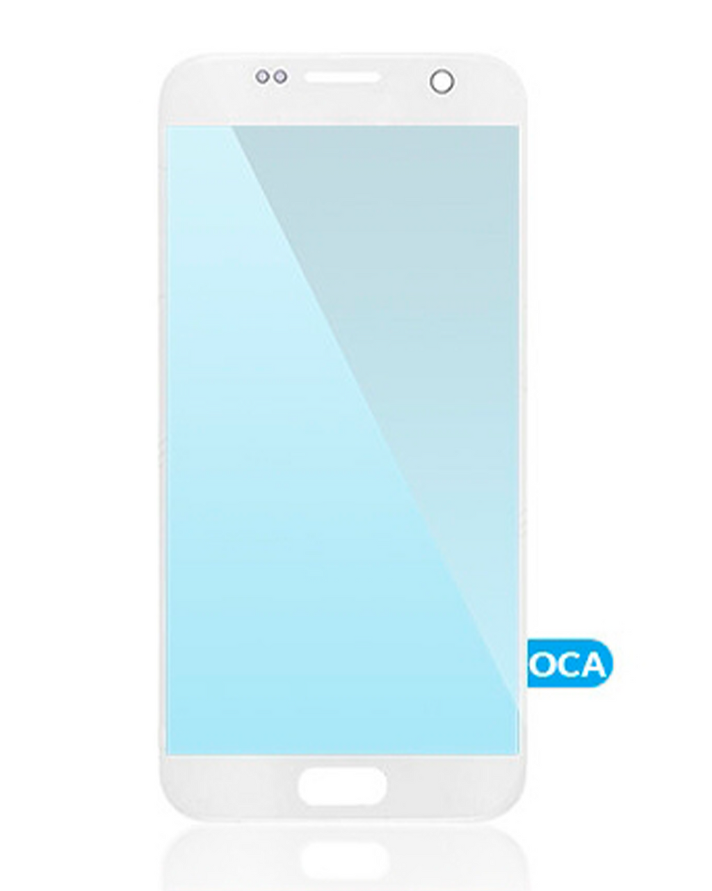 Front Glass with pre-installed OCA for Samsung Galaxy S7 (White)