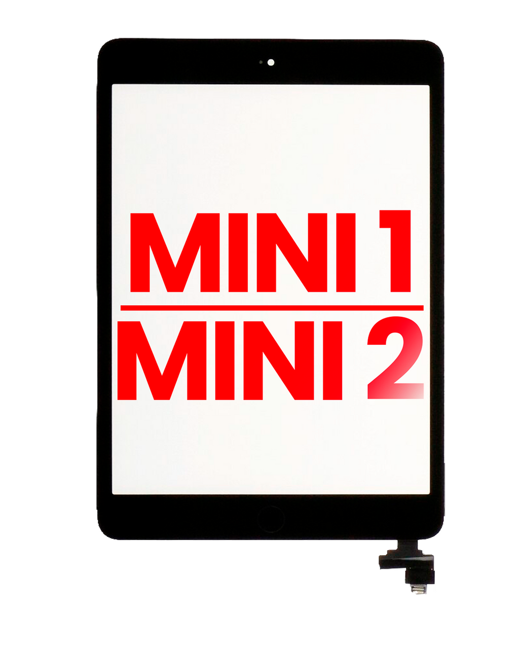Digitizer with Pre-installed IC Chip and Home Button for iPad Mini 1 / iPad Mini 2 (Aftermarket Plus) (Black)