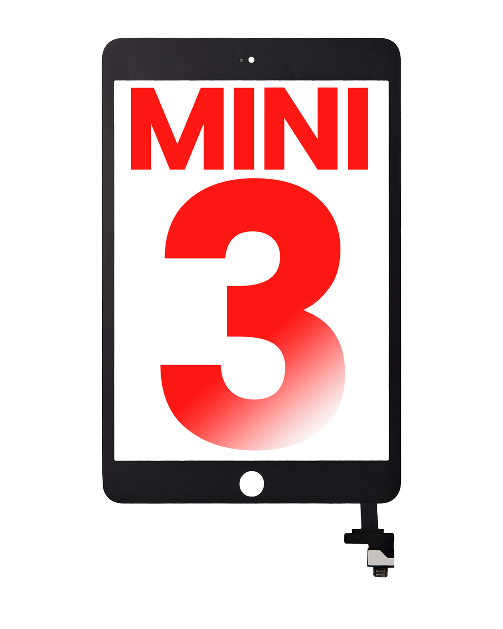 Digitizer with IC Chip for iPad Mini 3 (without Home Button) (Aftermarket Plus) (Black)