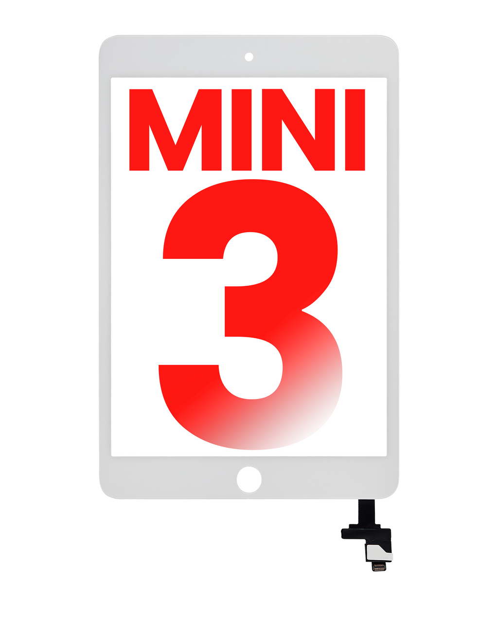Digitizer mit IC-Chip iPad Mini 3 Weiß Aftermarket Plus ohne Homebutton