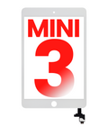 Digitizer mit IC-Chip iPad Mini 3 Weiß Aftermarket Plus ohne Homebutton