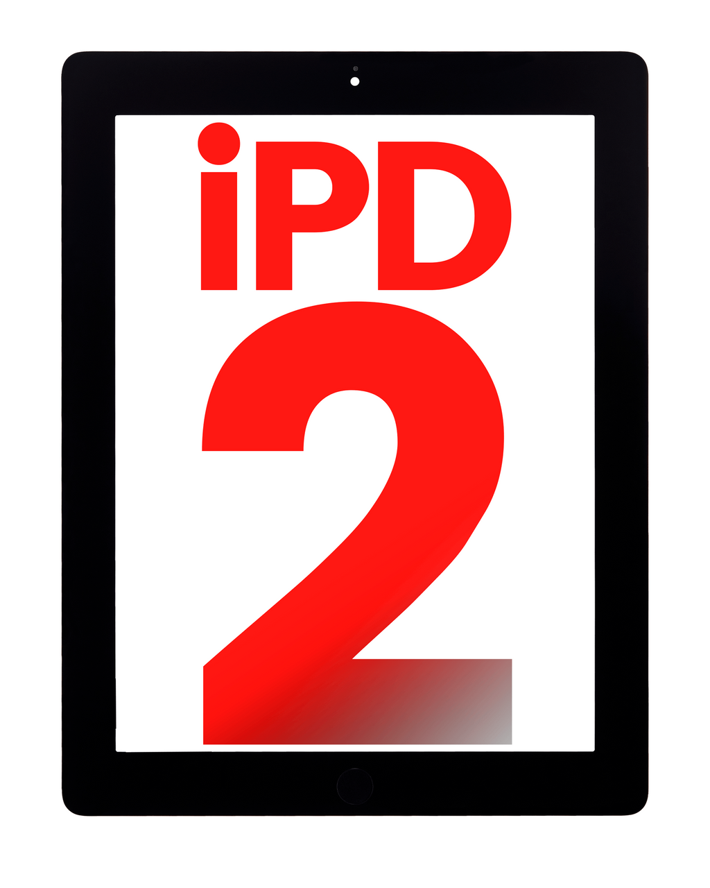 Digitizer für iPad 2 (Home Button vorinstalliert) (Aftermarket Plus) (Schwarz)