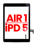 Digitizer for iPad Air 1 / iPad 5 (2017) – Home Button Pre-Installed (for iPad Air 1) – Aftermarket Plus – Black