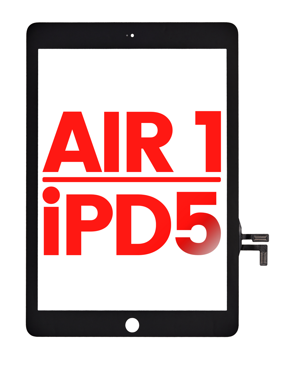 Digitizer iPad Air 1/5 (ohne Home Button) Schwarz (Aftermarket Plus)
