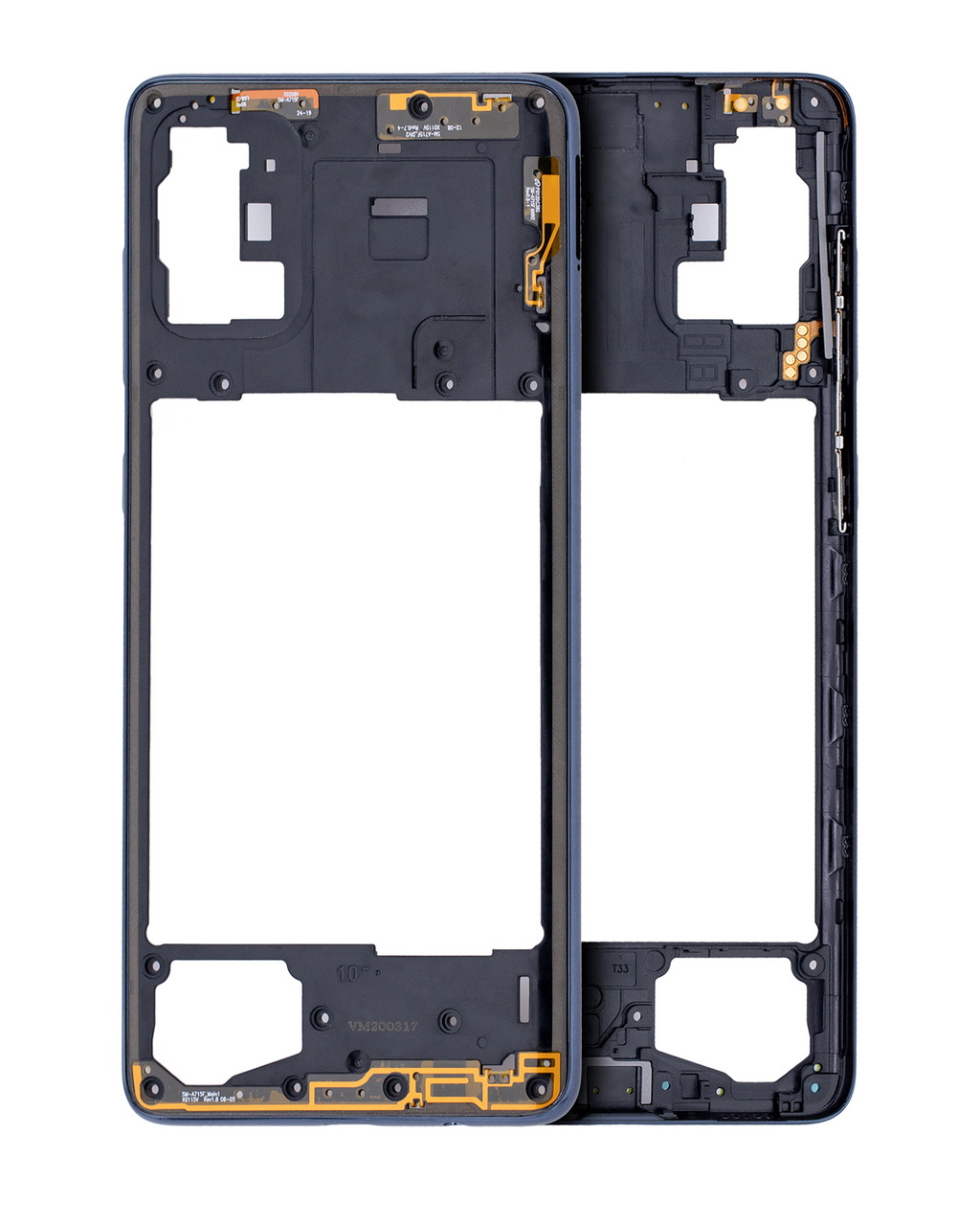 Midframe/Frame for Samsung Galaxy A71 (A715 / 2020) (Aftermarket Plus) (Prism Crush Black)