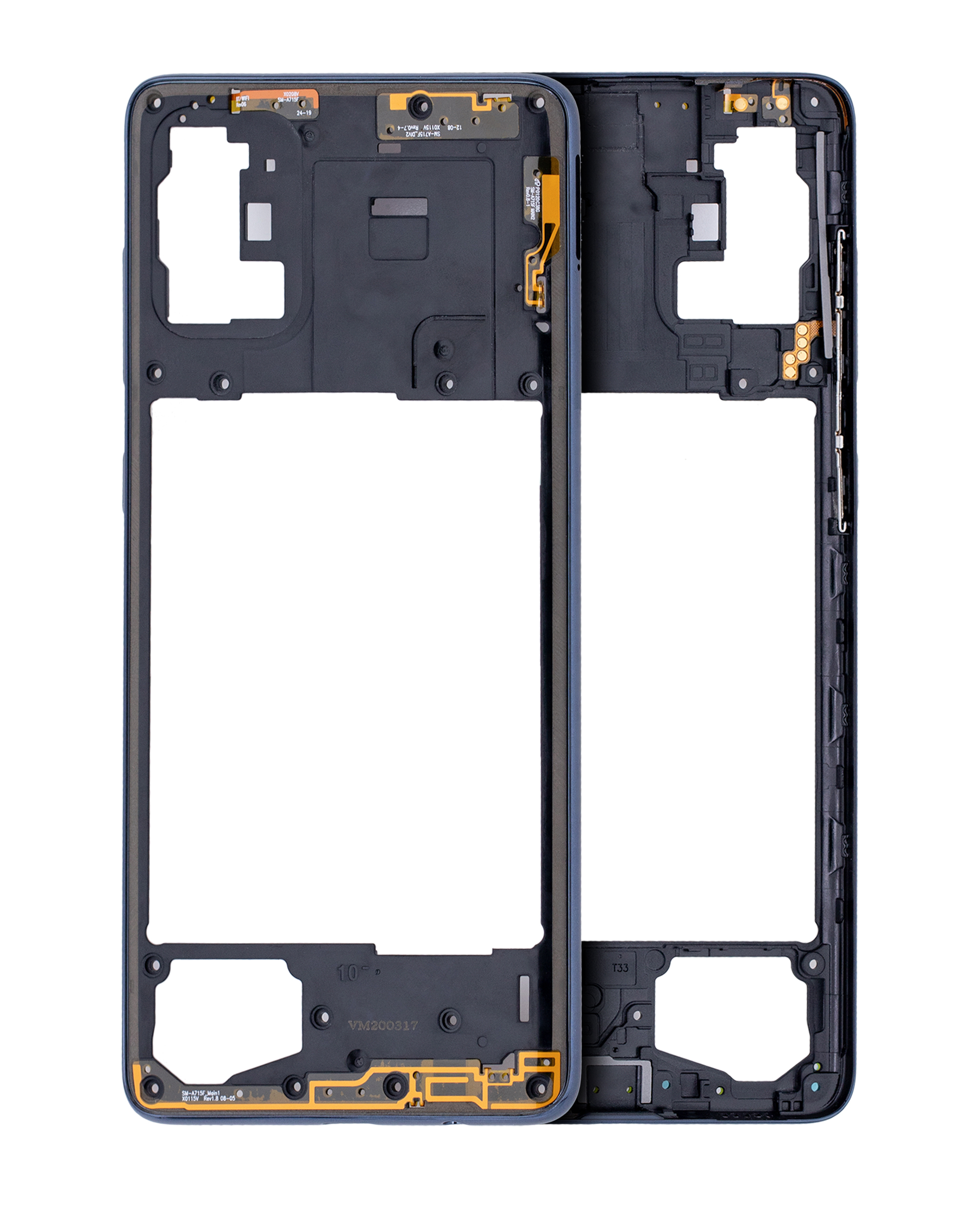 Midframe/Frame for Samsung Galaxy A71 (A715 / 2020) (Aftermarket Plus) (Prism Crush Black)