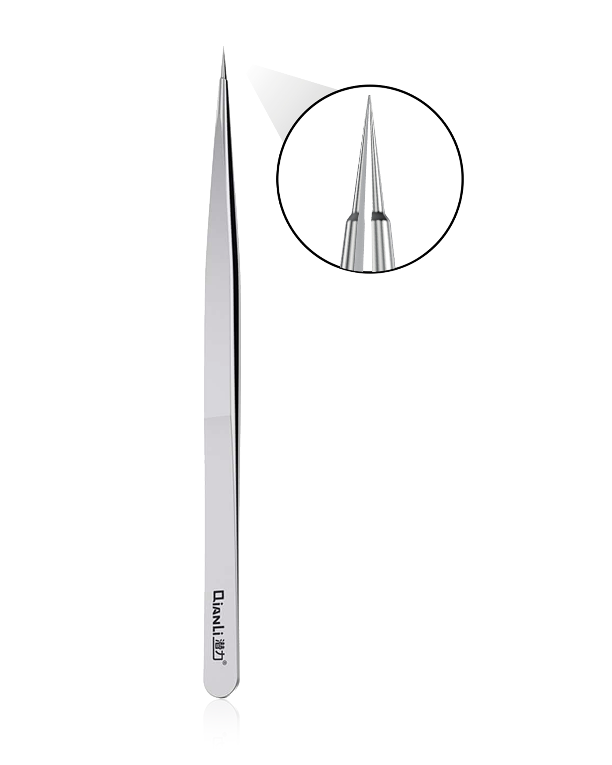 iNeeZy Handmade Non-Magnetic Stainless Steel Tweezers (Silver - Thin) (Qianli)
