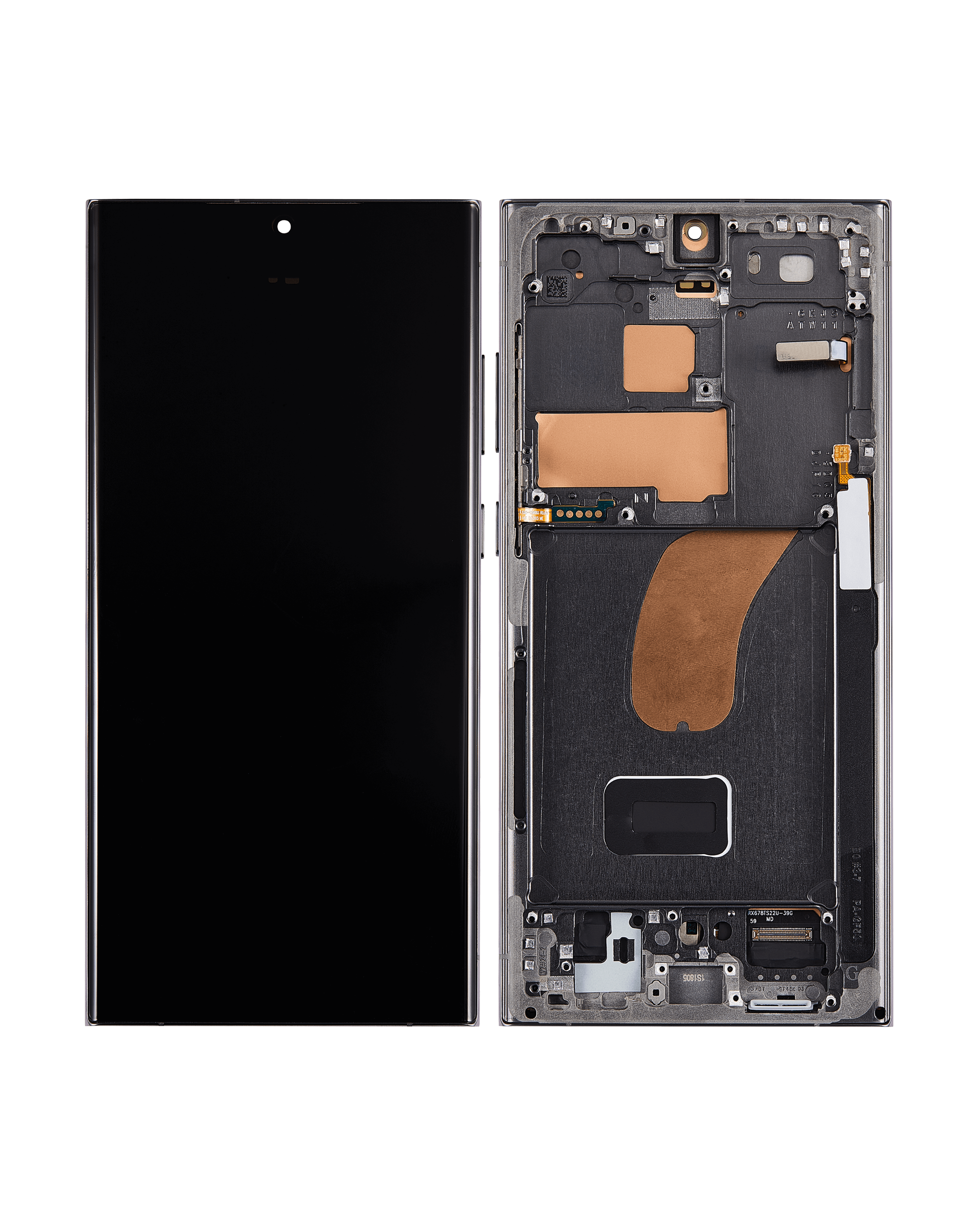 OLED-Display mit Rahmen für Samsung Galaxy S23 Ultra 5G (US & International) (Assembled) (Graphite)