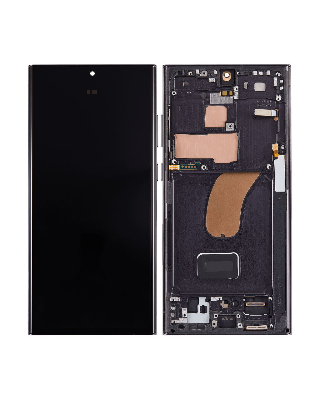 OLED-Display mit Rahmen für Samsung Galaxy S23 Ultra 5G (US & International) (Assembled) (Phantom Black)