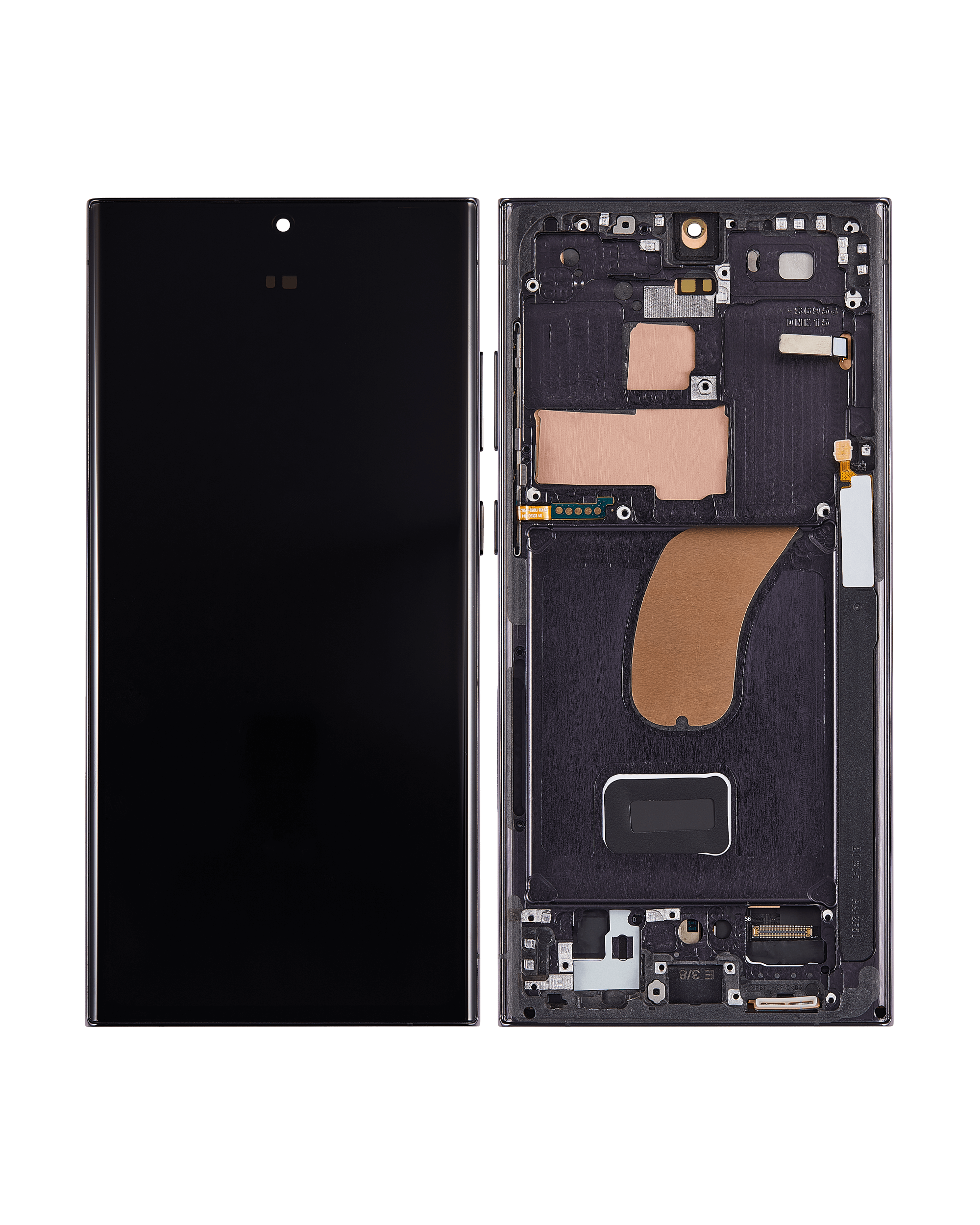 OLED-Display mit Rahmen für Samsung Galaxy S23 Ultra 5G (US & International) (Assembled) (Phantom Black)