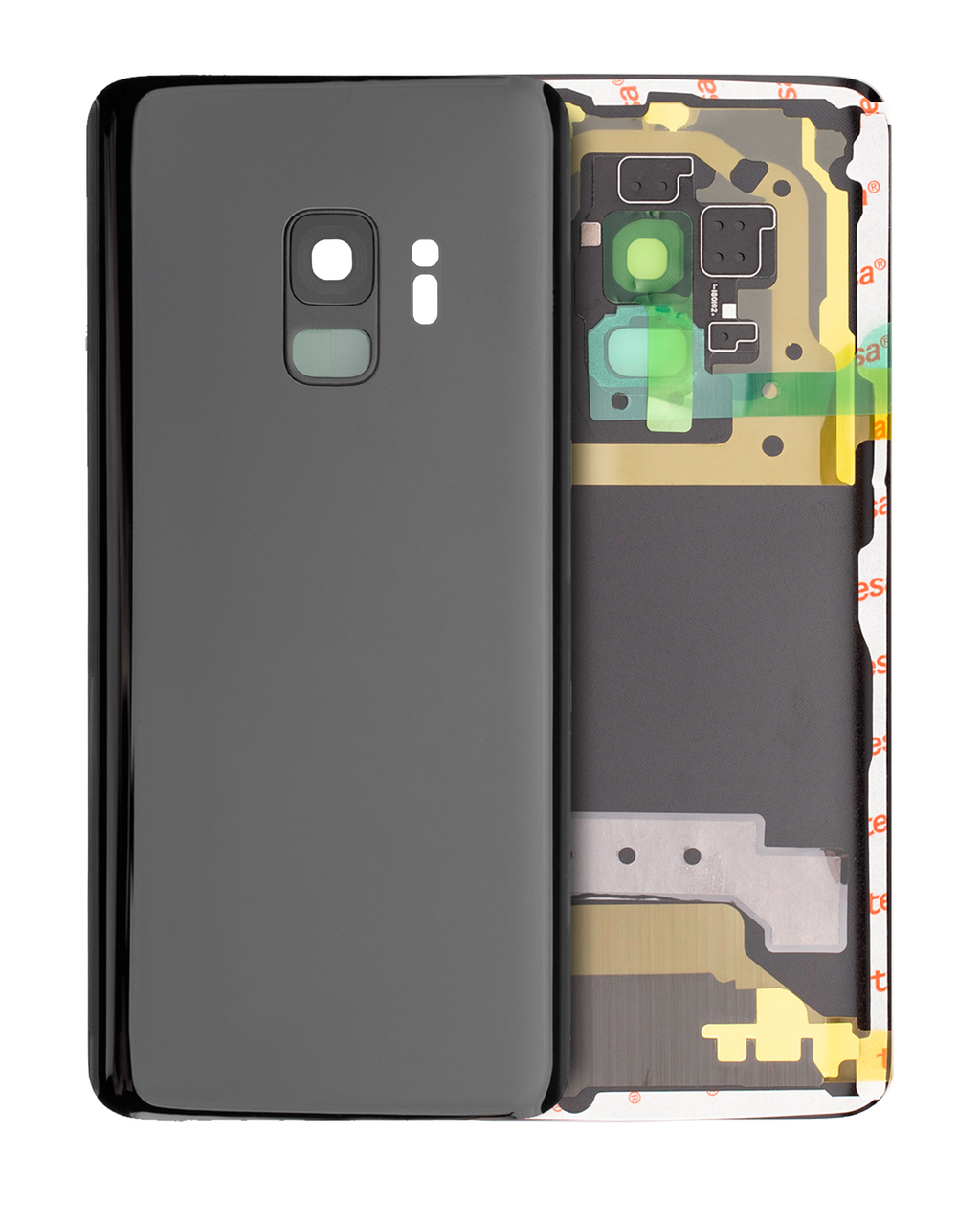 Glass Back Cover with Camera Lens for Samsung Galaxy S9 (without Logo) (Aftermarket Plus) (Midnight Black)